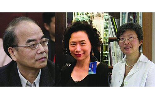 (左起) 陈峰教授、叶月瑜教授、朱燕华博士分别获蒋经国国际学术交流基金会颁发奖助金