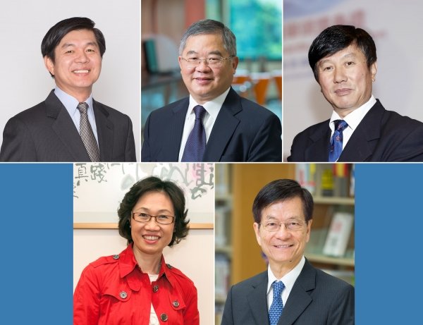 (Clockwise from left top) Mr Gan Chee-eng, Mr Dickson TY Shang, Mr Shen Jinkang, Mr Wong Nga-chung and Mrs Mary TM Suen