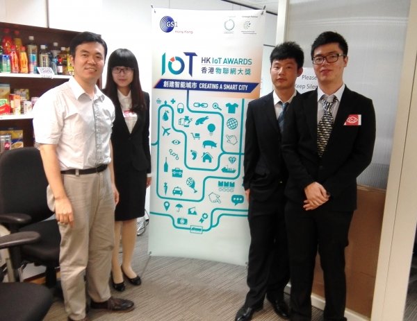 (From left) Dr. Hu Haibo, Li Tong, Chen Zhuo and Wang Liwei