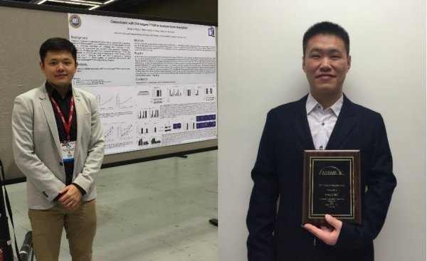 Dr Li Defang (right) and Liu Jin win recognition from the American Society for Bone and Mineral Research for their outstanding research papers