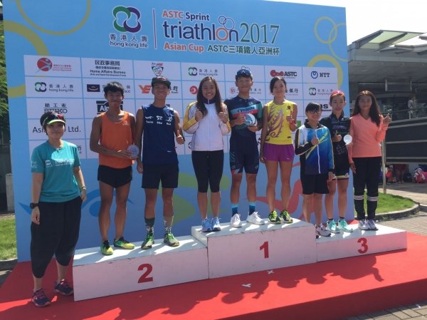 HKBU teams win first runner-up and second runner-up prizes at Triathlon Asian Cup (Tertiary School Relay)