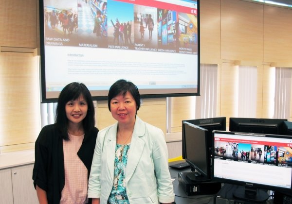 Professor Kara Chan (right) and Ms Rebekah Wong say the new website provides advice for parents on how to educate children on financial planning