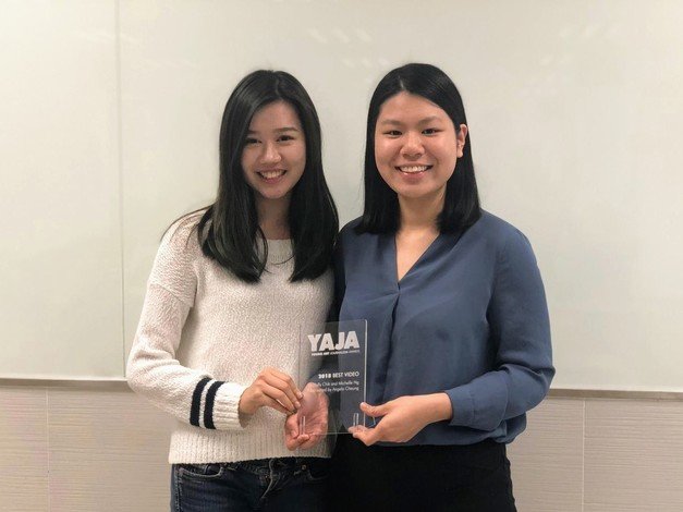Best Video Award recipients: Ng Tze-yan (left) and Holly Chik  