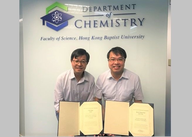 (From left) Dr Lee Chi-sing and Dr Ken Leung, Associate Professors from the Department of Chemistry.