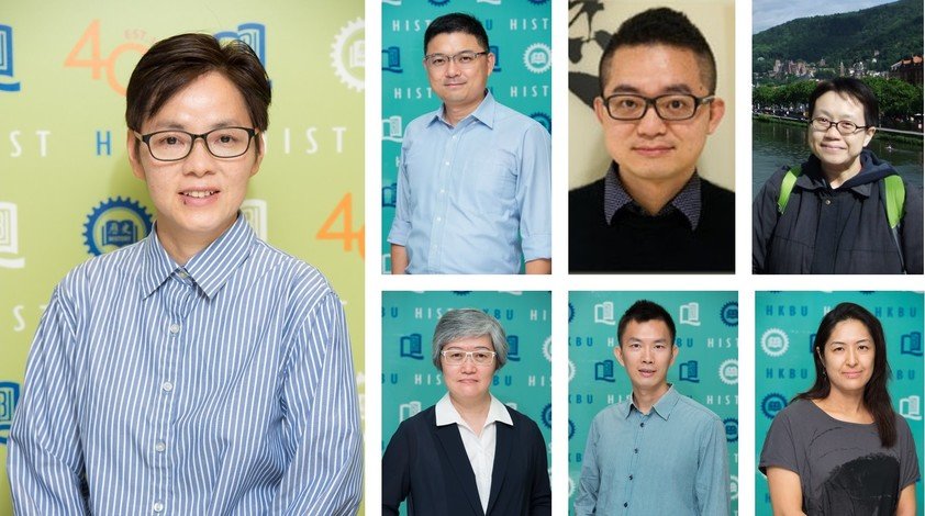 计划由浸大历史系钟宝贤教授带领（左），研究员为同系的郭锦洲博士（上排左起）、香港中文大学吕永升博士及卢淑樱博士。研究顾问为浸大历史系刘咏聪教授（下排左起）、李建深博士及廖蔼欣博士。