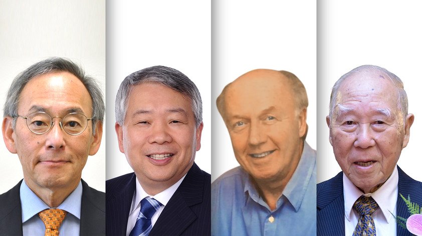 (From left) Professor Steven Chu, Professor Ding Jian, Professor Alan B. Rickinson and Dr David Ho Tzu-cho