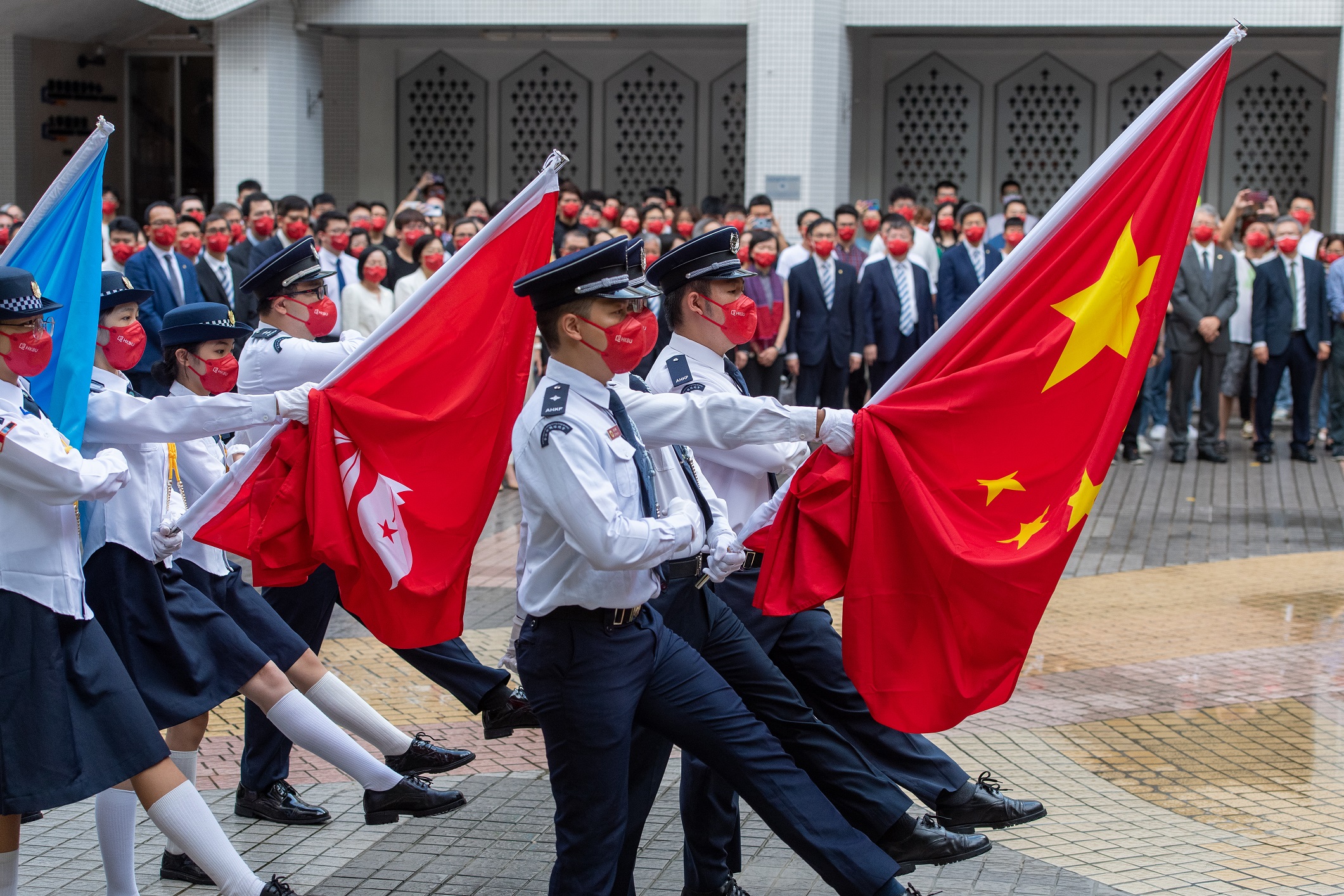 HKBU holds a flag-raising ceremony to celebrate National Day.