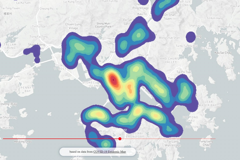 Hotspot map visualises real-time distribution of COVID-19 cases