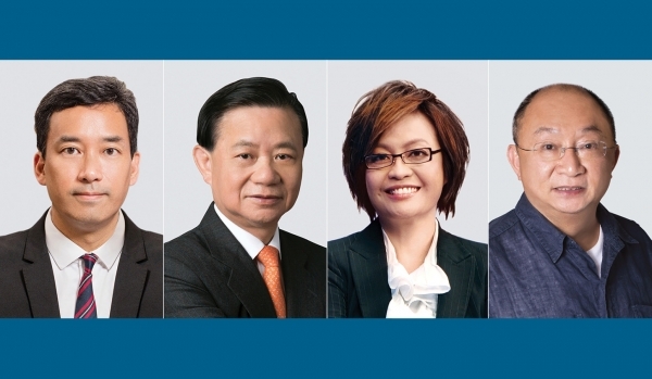 （左起）郑基恩先生，崔绍汉博士，伦洁莹女士及萧潮顺先生