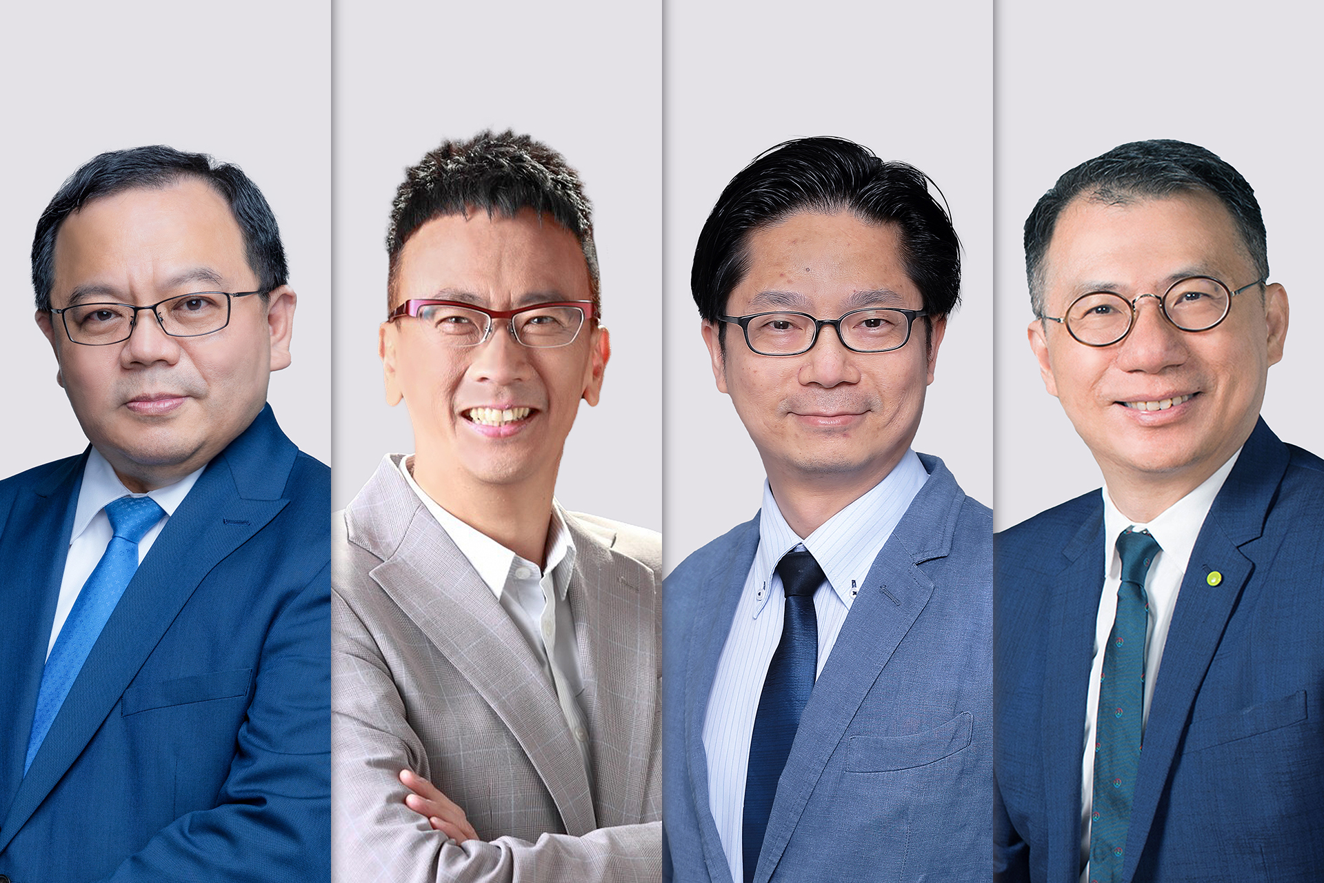 The four Distinguished Alumni Award recipients include (from left) Professor Chan Wing-kwong, Mr Cheng Tan-shui, Professor Leo Poon and Mr Patrick Tsang.