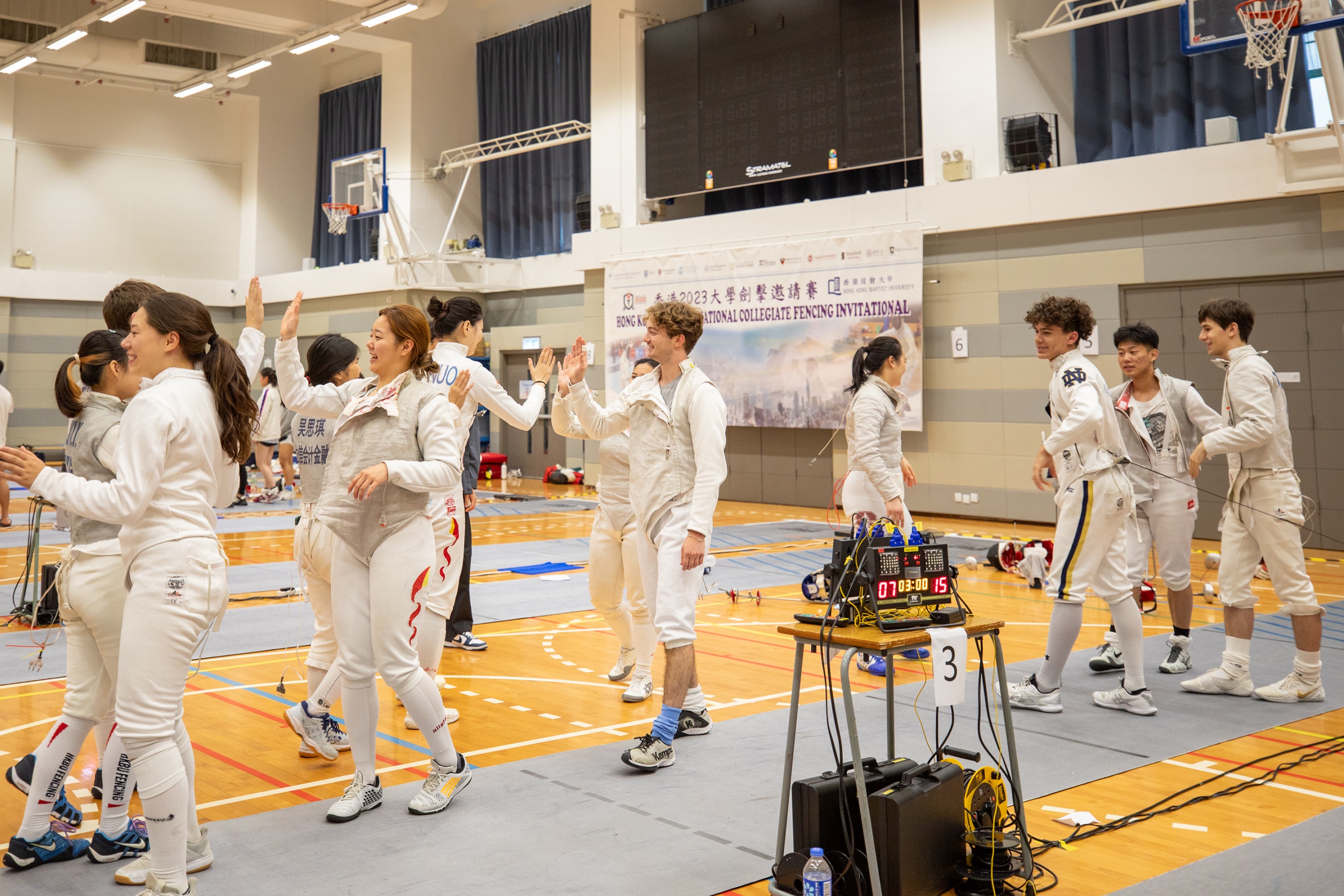 During the two-day tournament, participating fencers compete in men's and women's individual events as well as mixed-team competition in foil, epee and saber at HKBU’s Wai Hang Sports Centre.